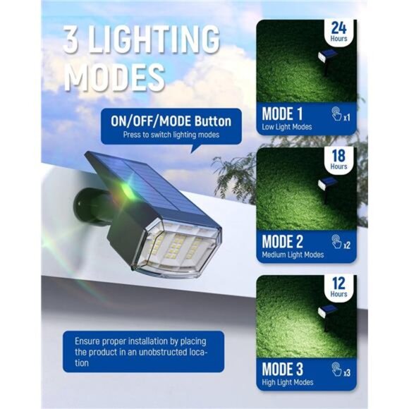 Solar Spot Lights Outdoor Waterproof 4 Pack LED Yard Garden Pathway Garage Light - Picture 2 of 7